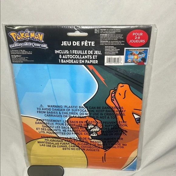 Pokémon Catch Charizard Kids Party Game 2014 Pin the Tail on The Donkey - Picture 2 of 6